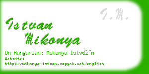 istvan mikonya business card